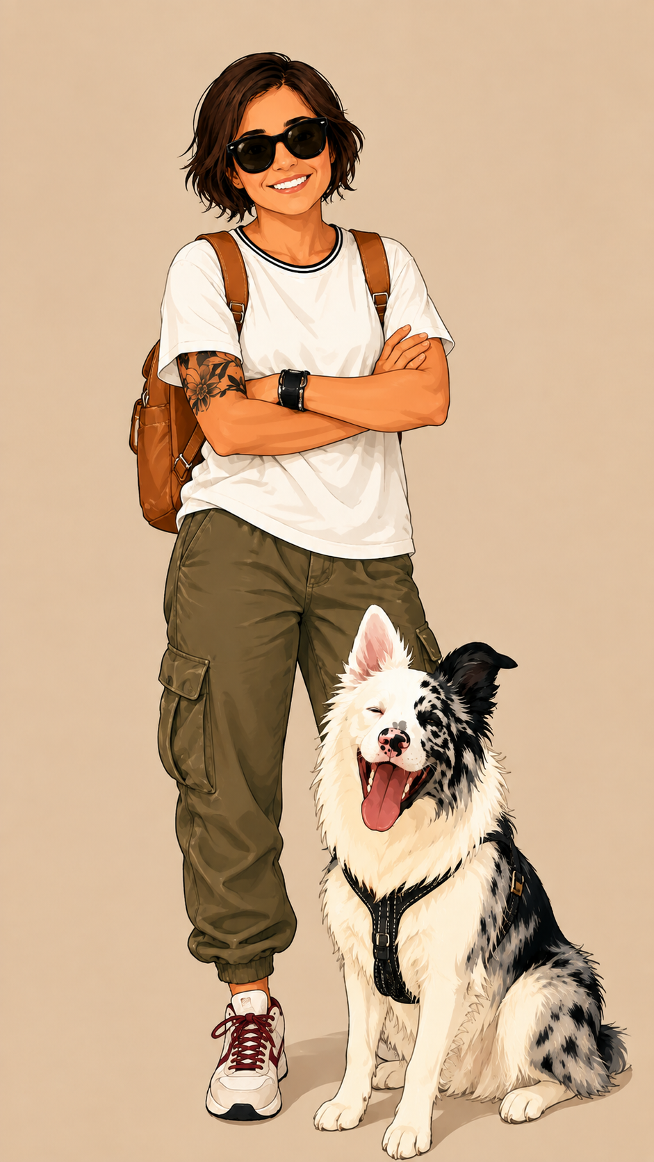 Roberta con un cane, Le zampe in vasca